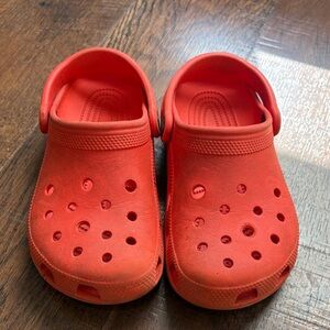 Neon Orange Crocs